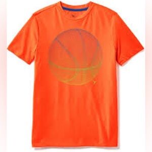 Old Navy Go-Dry Graphic Tee for Boys Orange Basketball Graphic Large 10/12
